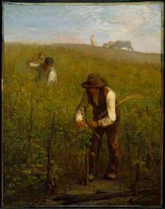 Jean-François Millet - In the Vineyard - 17.1487 - Museum of Fine Arts. Free illustration for personal and commercial use.