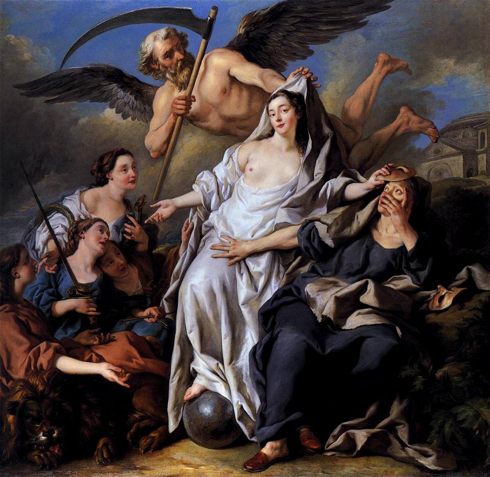 Jean-François de Troy - An Allegory of Time Unveiling Truth - WGA23082