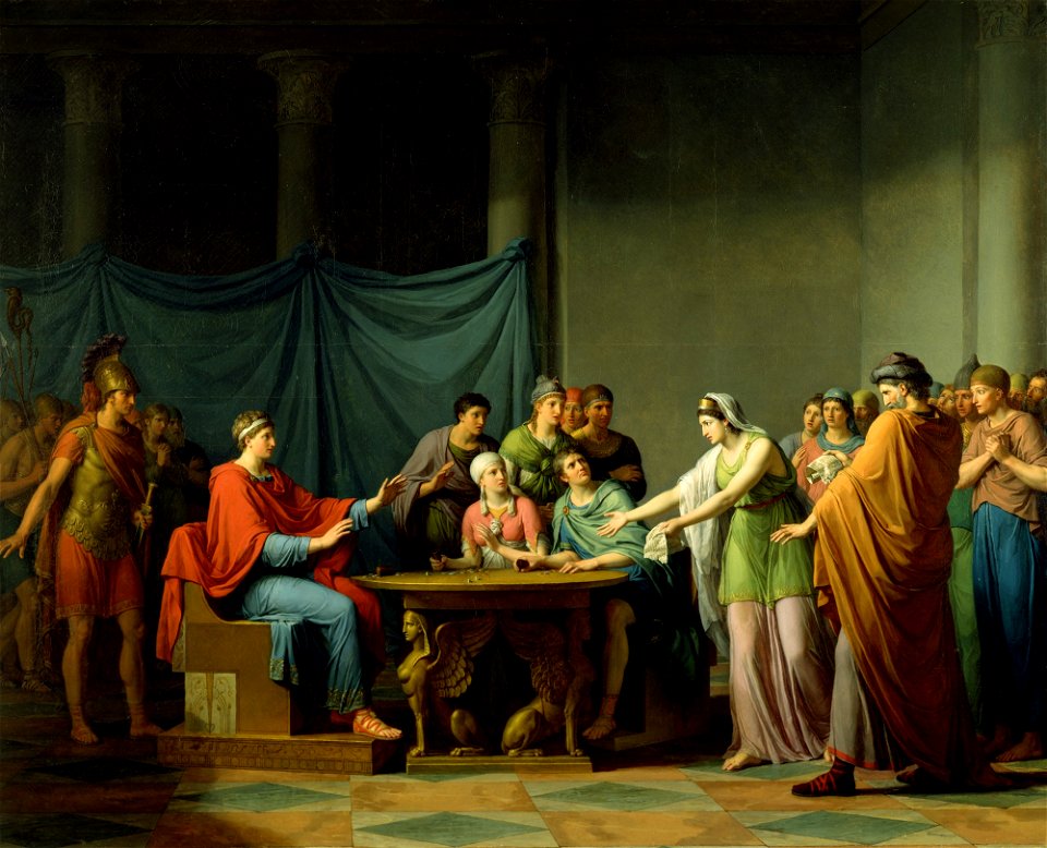 Jean-Joseph Taillasson - Berenice Reproaching Ptolemy - 75.87 - Detroit Institute of Arts