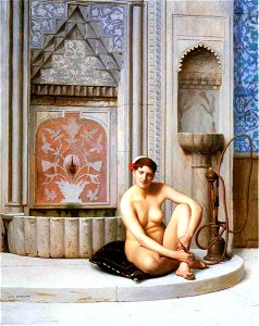 Jean-Léon Gérôme - Odalisque - Appleton Museum. Free illustration for personal and commercial use.