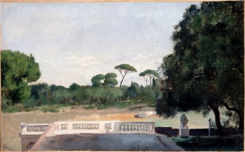 Jean-Jacques Henner - Jardins de la Villa Borghèse vus depuis la Villa Médicis à Rome - PPP176 - Musée des Beaux-Arts de la ville de Paris