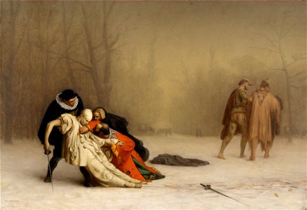 Jean-Léon Gérôme - The Duel After the Masquerade - Google Art Project. Free illustration for personal and commercial use.