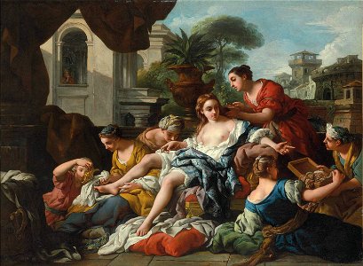 Jean-François de Troy - Bathsheba at her Bath - Google Art Project