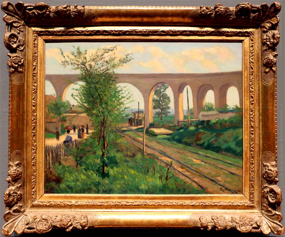 Jean-baptiste-armand guillaumin, l'acquedotto di arcueil a sceaux, attraversamento della ferrovia, 1874