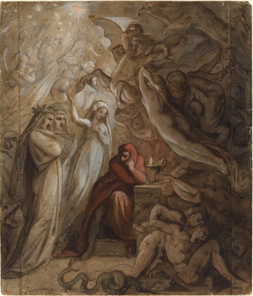 Jean-Jacques Feuchère - Dante Meditating on the Divine Comedy