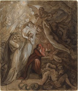 Jean-Jacques Feuchère - Dante Meditating on the Divine Comedy
