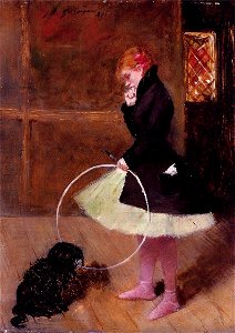 Jean-Louis Forain Dancer with a Hoop. Free illustration for personal and commercial use.