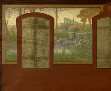 Jean-Joseph Enders - Esquisse pour la mairie de Fresnes - Les bords de la Bièvre - PPP3988 - musée des Beaux-Arts de la ville de Paris - 3