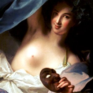 Jean-Marc Nattier - Thalia, muse of comedy (detail)