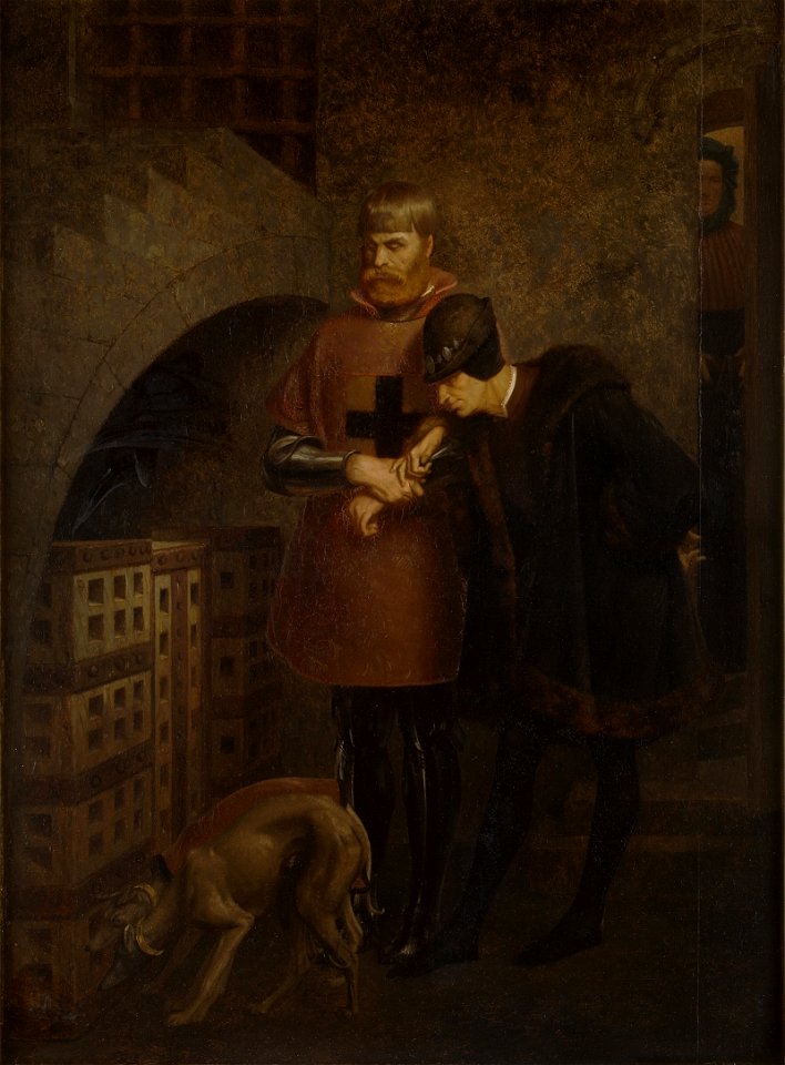 Jean-Leon Gerome - Louis XI of France visiting Cardinal Balue in his iron cage