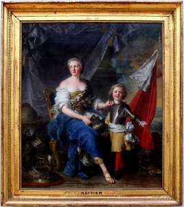 Jean-marc nattier, la duchessa di lambesc e suo fratello il conte di brionne, 1732, 01