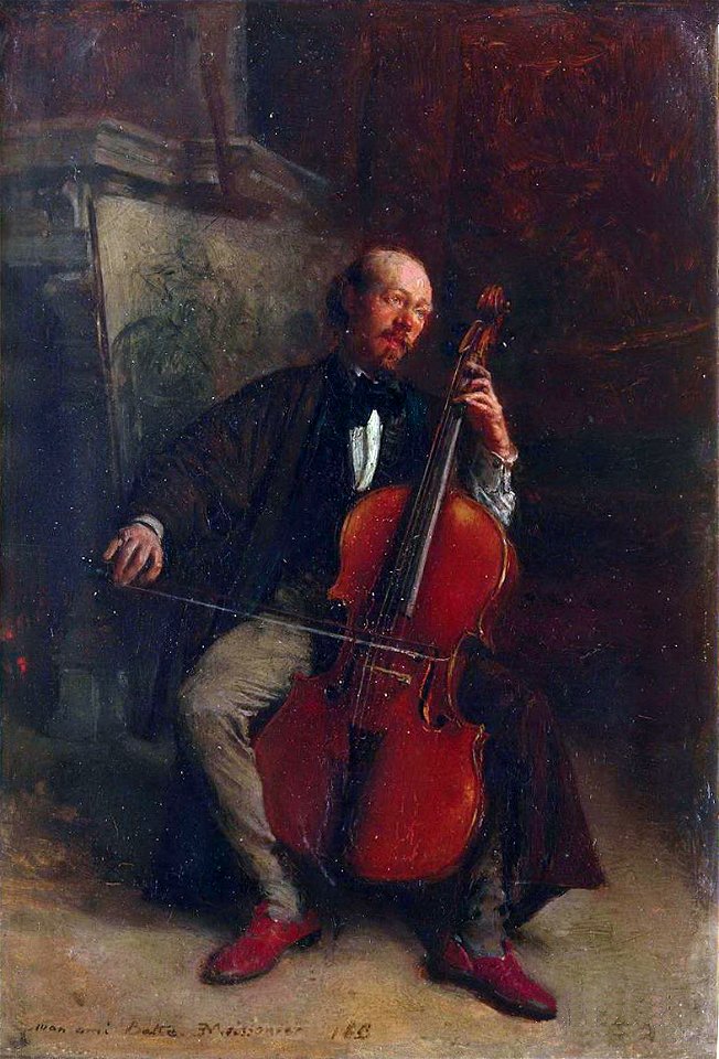 Jean-Louis-Ernest Meissonier, Portret van de cellist Alexander Batta (1855)