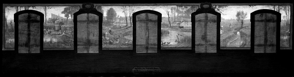 Jean-Joseph Enders - Esquisse pour la mairie de Fresnes - Les bords de la Bièvre - PPP3988 - musée des Beaux-Arts de la ville de Paris - 1
