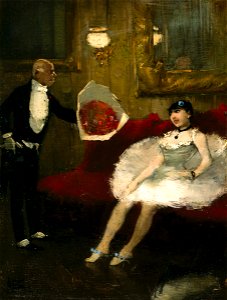 Jean-Louis Forain - The Admirer - Google Art Project. Free illustration for personal and commercial use.