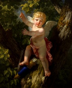 Jean-Jacque-François le Barbier - Cupid in a Tree - 96.1379 - Museum of Fine Arts. Free illustration for personal and commercial use.
