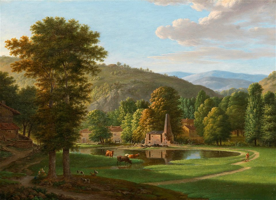 Jean-Joseph-Xavier Bidauld - A southern river landscape