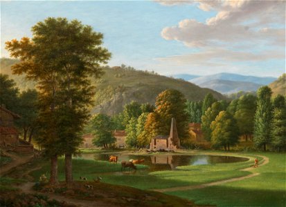 Jean-Joseph-Xavier Bidauld - A southern river landscape