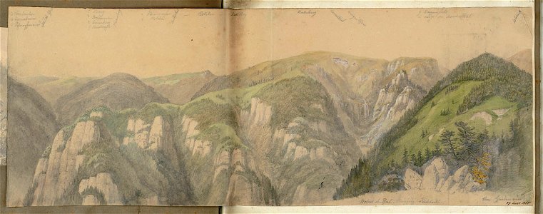 Jean-Nicolas Karth Vue panoramique du Kastelberg Album CE XXVIII.184 (8b)