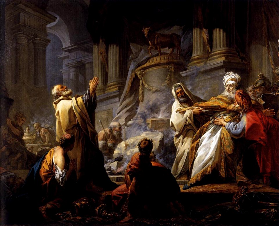 Jean-Honoré Fragonard - Jeroboam Offering Sacrifice for the Idol - WGA08049
