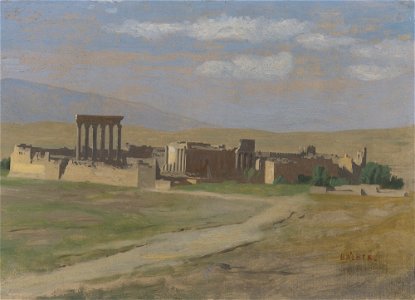 Jean-Léon Gérôme - View of Baalbek. Free illustration for personal and commercial use.