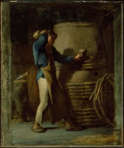 Jean-François Millet - Cooper Tightening Staves on a Barrel - 17.1500 - Museum of Fine Arts