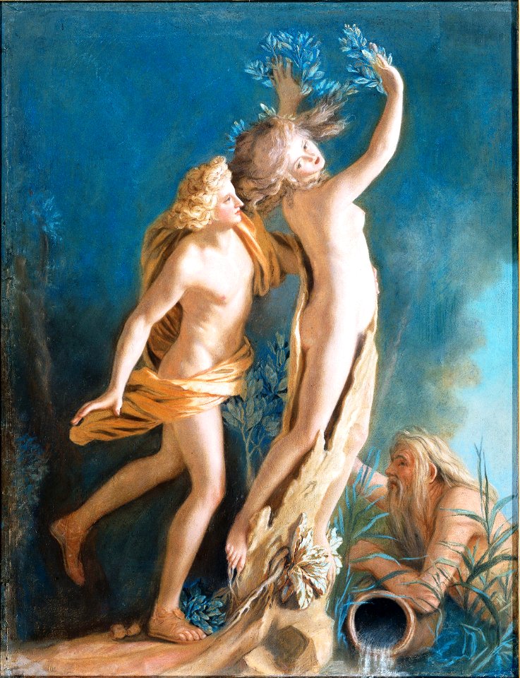 Jean-Étienne Liotard - Apollo en Daphne, naar het beeld van Gianlorenzo Bernini in de Borghese verzameling te Rome