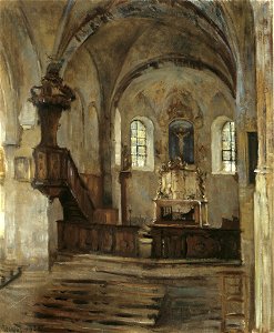 Jean-Pierre Beckius, Echternach, intérieur église Sts-Pierre-et-Paul (1938)