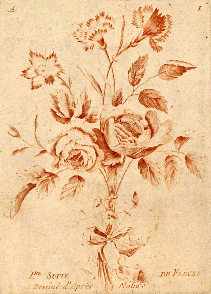 Jean-Jacques Avril - roses et œillets