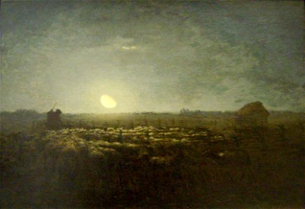 Jean-François Millet, Le parc à moutons, clair de lune