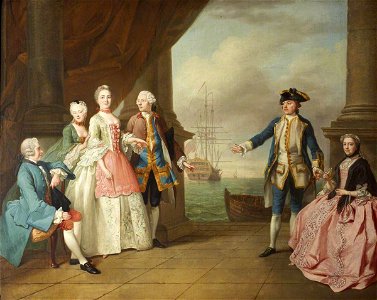 Jean-Étienne Liotard (1702-1789) - The Honourable Mrs Constantine Phipps (1722–1780), Being Led to Greet Her Brother, Captain The Honou - 851727 - National Trust