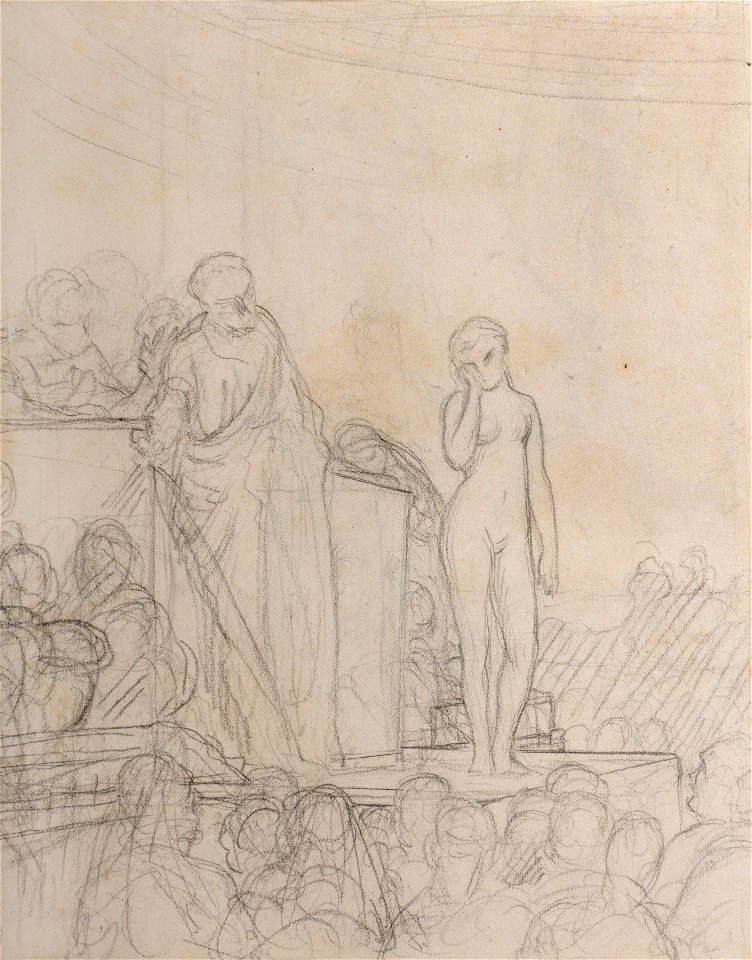 Jean-Léon Gérôme - Study for Slave Market at Rome - Walters 372620