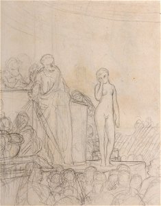 Jean-Léon Gérôme - Study for Slave Market at Rome - Walters 372620