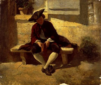 Jean-Louis-Ernest Meissonier - Young Man with a Book - WGA14742