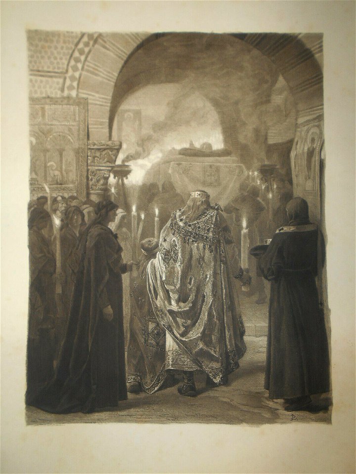 Jean-Paul Laurens - Récits des temps mérovingiens - Et, menant lui-même le deuil