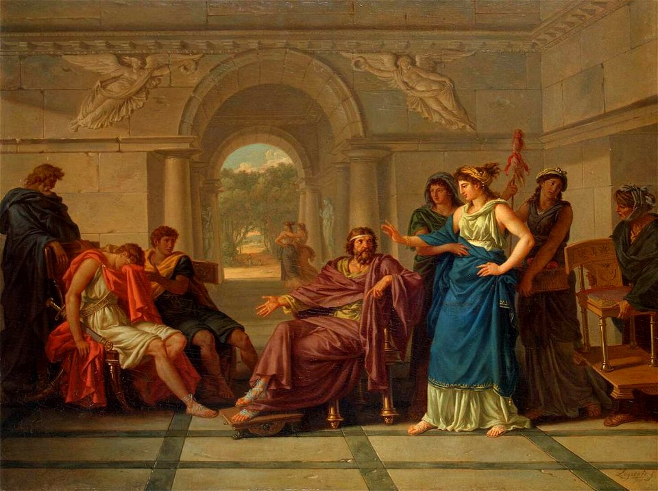 Jean-Jacques Lagrenée - Helen Recognising Telemachus, Son of Odysseus - WGA12378