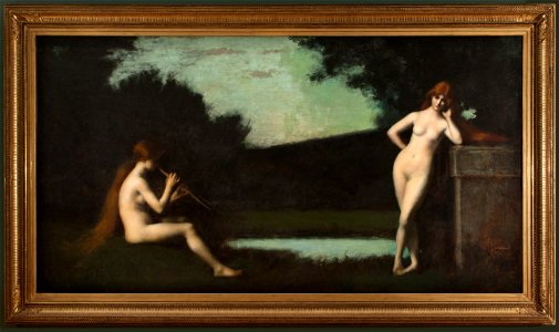 Jean-Jacques Henner - Eglogue - PPP71 - Musée des Beaux-Arts de la ville de Paris. Free illustration for personal and commercial use.