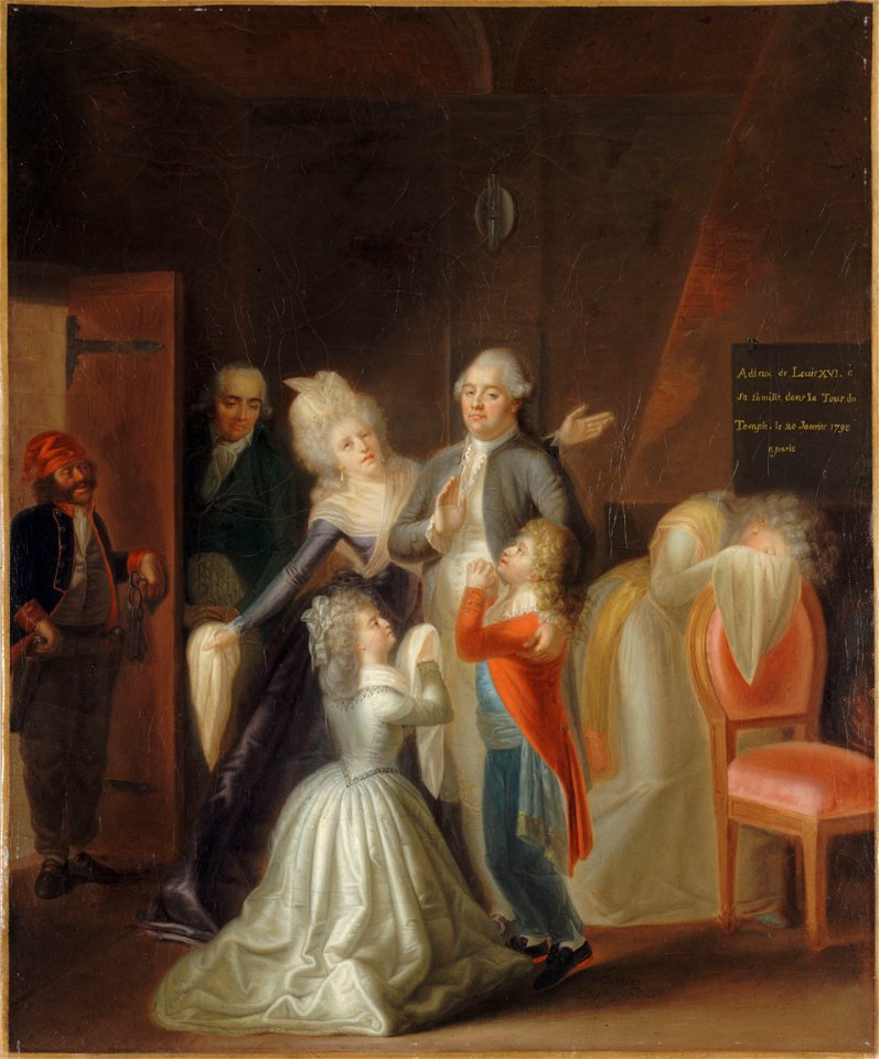 Jean-Jacques Hauer - Les adieux de Louis XVI à sa famille, le 20 janvier 1793 - P1988 - Musée Carnavalet