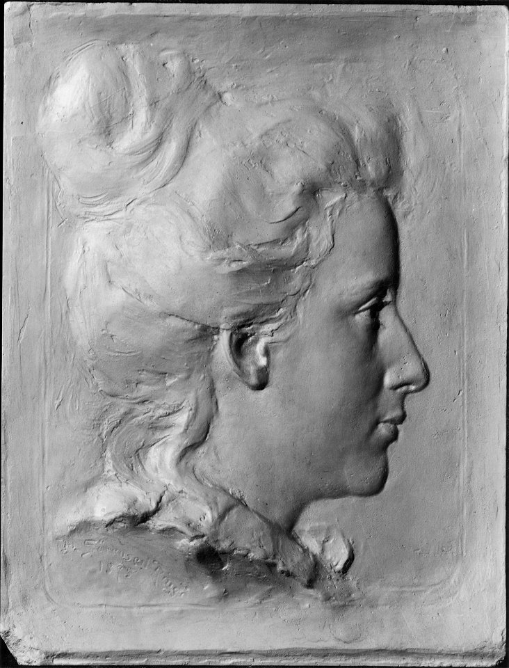 Jeanne de Tramcourt, 1875-1952, gift med skulptör Christian Eriksson (Harald Sörensen-Ringi) - Nationalmuseum - 40412
