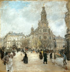 Jean-François Rafaëlli - Place de la Trinité, Paris - 1922.447 - Art Institute of Chicago