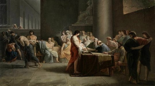Jean-Pierre Saint-Ours - Gericht über die Neugeborenen Spartas - 2358 - Bavarian State Painting Collections