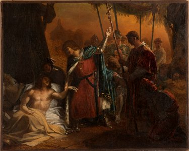 Jean-Bruno Gassies - Esquisse pour l'église Saint-Louis- d'Antin , Saint Louis malade visitant les soldats atteints de la peste - PPP4579 - Musée des Beaux-Arts de la ville de Paris