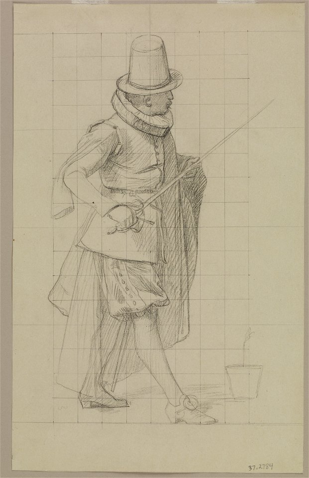 Jean-Léon Gérôme - Study for The Tulip Folly - Walters 372784