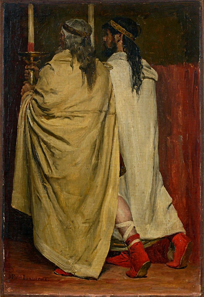 Jean-Paul Laurens - Étude de deux hommes en toges