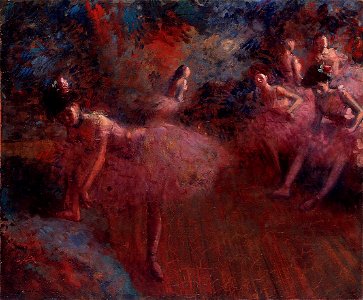 Jean-Louis Forain Dancers in Pink. Free illustration for personal and commercial use.