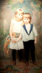 Jenny Nyström - Portrait of two children