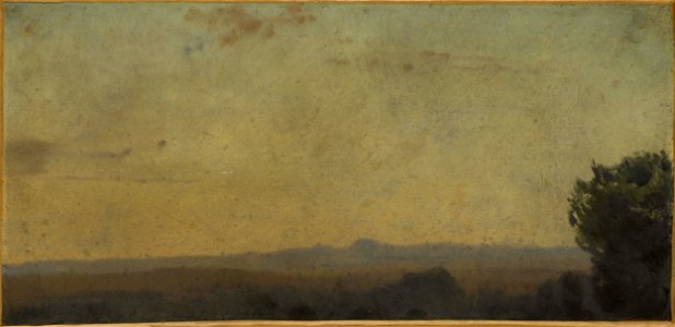 Jean-Jacques Henner - Paysage d'Italie - PPP173 - Musée des Beaux-Arts de la ville de Paris. Free illustration for personal and commercial use.