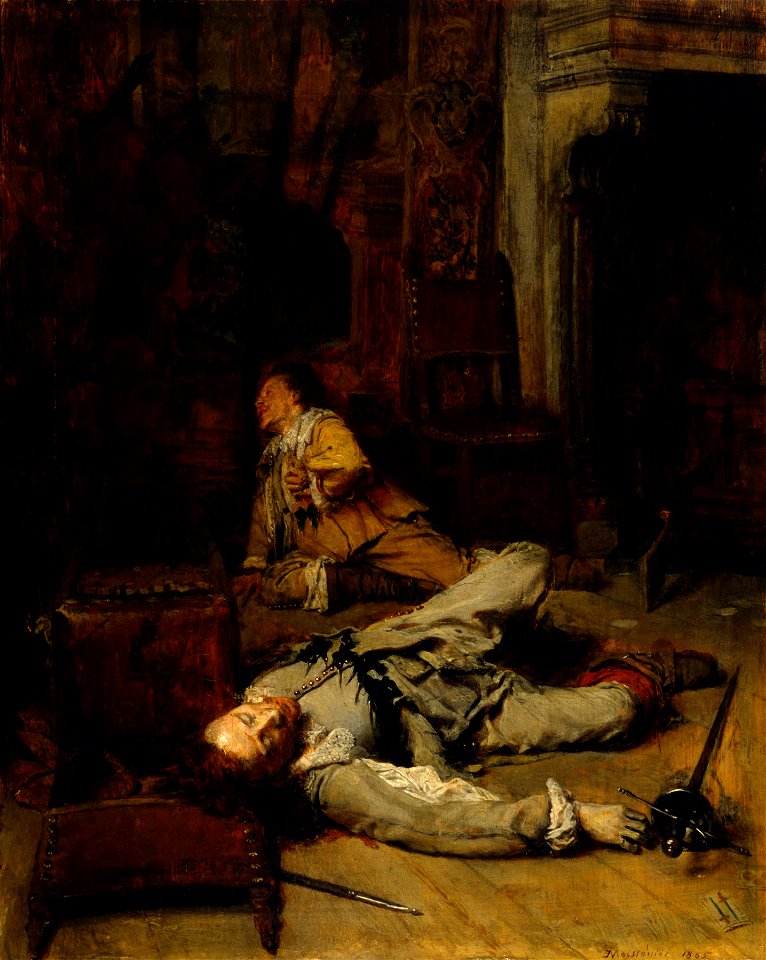 Jean-Louis-Ernest Meissionier - The End of the Game of Cards - Walters 37149