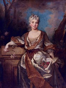 Jeanne-Henriette de Fourcy, Marquise de Puységur by Nicolas de Largillierre. Free illustration for personal and commercial use.