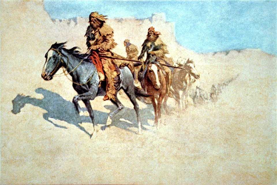 Jedediah Smith's party crossing the burning Mojave Desert cph.3b52357