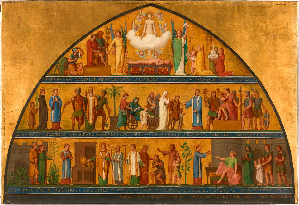 Jean-Paul-Etienne Balze - Esquisse pour l'église Saint-Laurent , La vie de Saint-Laurent - PPP4497 - Musée des Beaux-Arts de la ville de Paris